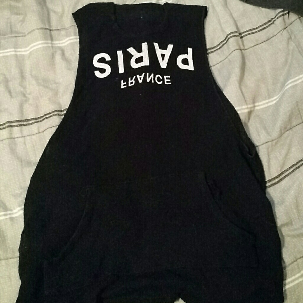 Forever 21 Paris muscle tank/hoodie